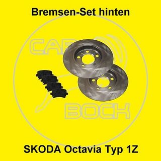 Bremse hinten SKODA Octavia 1Z Golf 5 Jetta Altea Pr.Nr. 1KF Bremsscheiben 256mm + Bremsbeläge