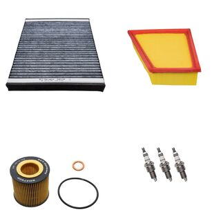 Filter Satz Inspektionpaket mit Zündkerzen für 1.2 VW Fox