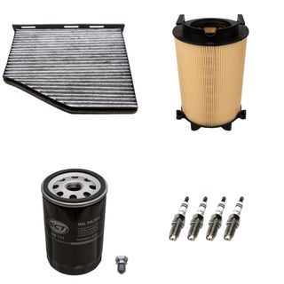 3 Filter + 4 Zündkerzen für VW Golf 5 6 Plus Passat 3C Octavia 1Z 1.6 75kW