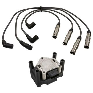 Zndspule + Zndkabel Satz fr 1.6 74+75kW AUDI A3 A4 VW Golf 4 5 Caddy Bora Passat 3B 3BG 3C Octavia Leon