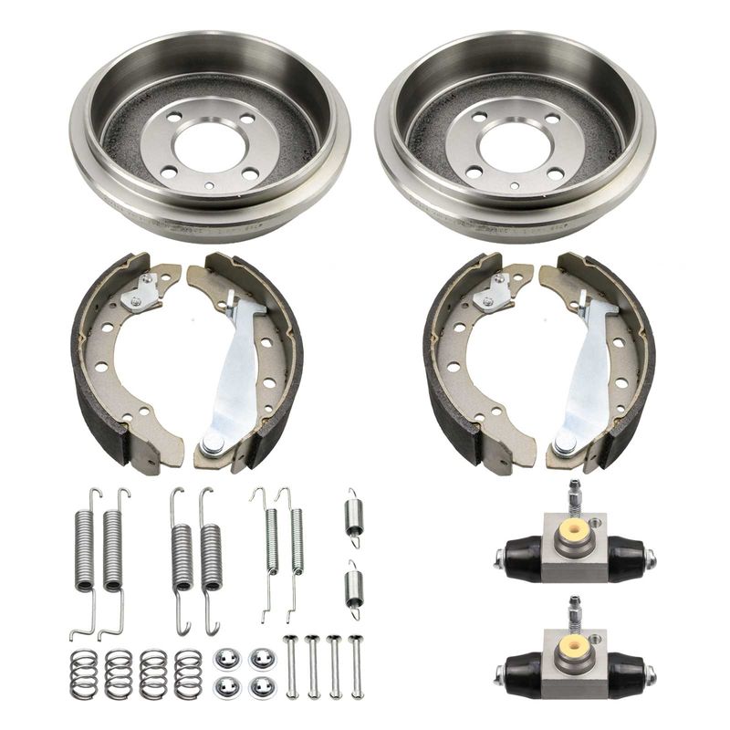 VW Beetle Rear Brake Drum Ring Kit BBT Steel Brake Shoes x 4 VW Beetle