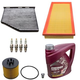 Set mit Filter, Zündkerzen, Motoröl für 1.4 FSI VW Golf 5 [BKG BLN]