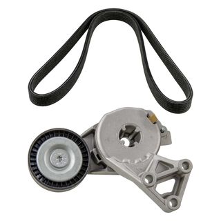 Riemenspanner Spannrolle mit Doppelkeilrippenriemen für Fzg. mit Klimaanlage 1.6 1.8 2.0 AUDI A3 (8L) VW Golf IV 4 SKODA Octavia 1U