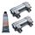 Schelle Rohrverbinder (2x) 42x125 mm für Auspuff Schalldämpfer VW Lupo Polo 6N Caddy II SEAT Arosa