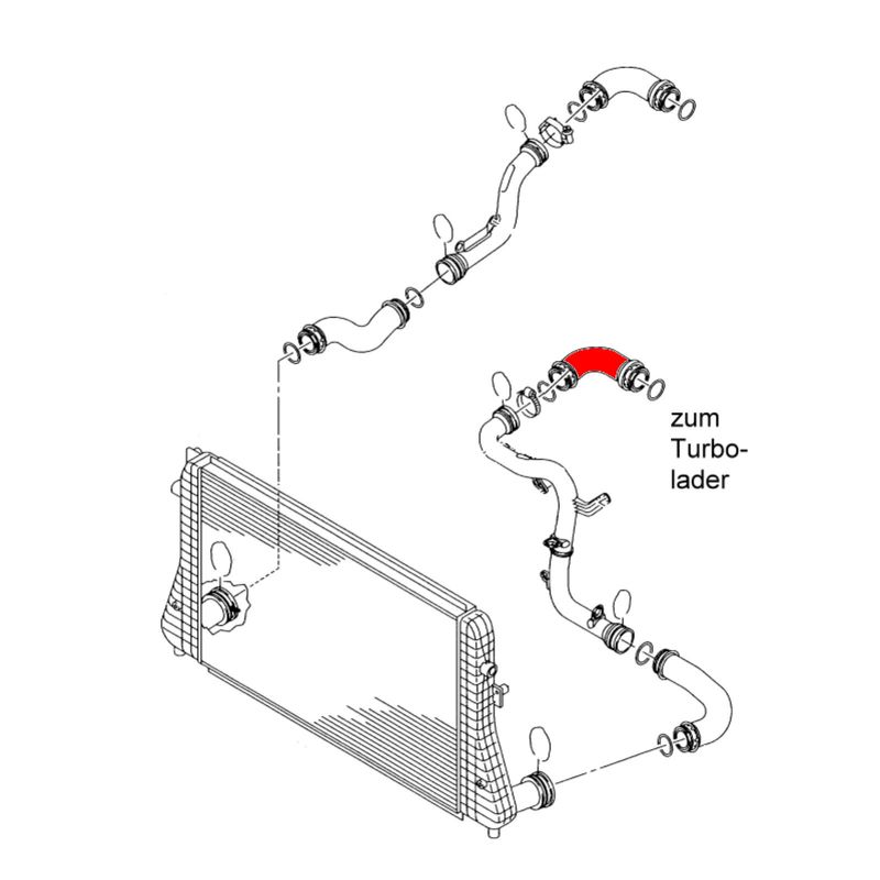 Ladeluft Turboschlauch Ansaugrohr für SKODA OCTAVIA 1Z SUPERB 3T 1.9 2.0  TDI