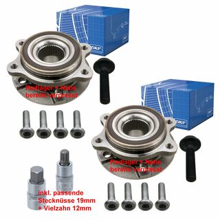 Radlager SKF + Nabe (2x)+ Bits  montiert vorn / fr quattro auch hinten AUDI A4 8K A5 8T A6 4G Q5