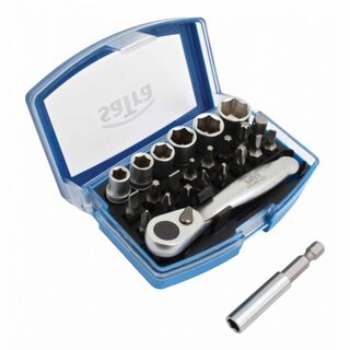 Bit und Steckschlüsselsatz 1/4" mit Ratsche 24tlg.