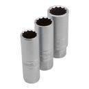 Zündkerzen Steckschlüssel-Satz 3/8" 3teilig extradünn 14 / 16 / 18 mm
