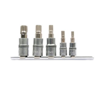 Steckschlüsselsatz Innenvielzahn XZN 5teilig  M5-M12 Stecknüsse Vielzahnschlüssel