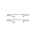 Haltefeder Bremssattel hinten für VW Golf 7 Passat...