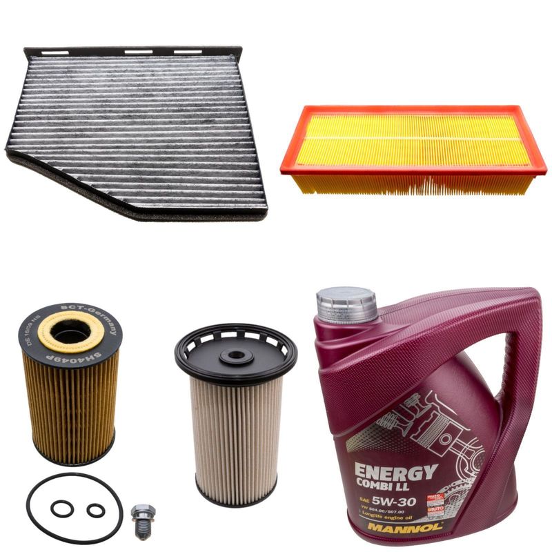 Filter Set Service Kit With 5l Longlife Iii Oil 1 6 2 0 Tdi Vw Pass 55 00